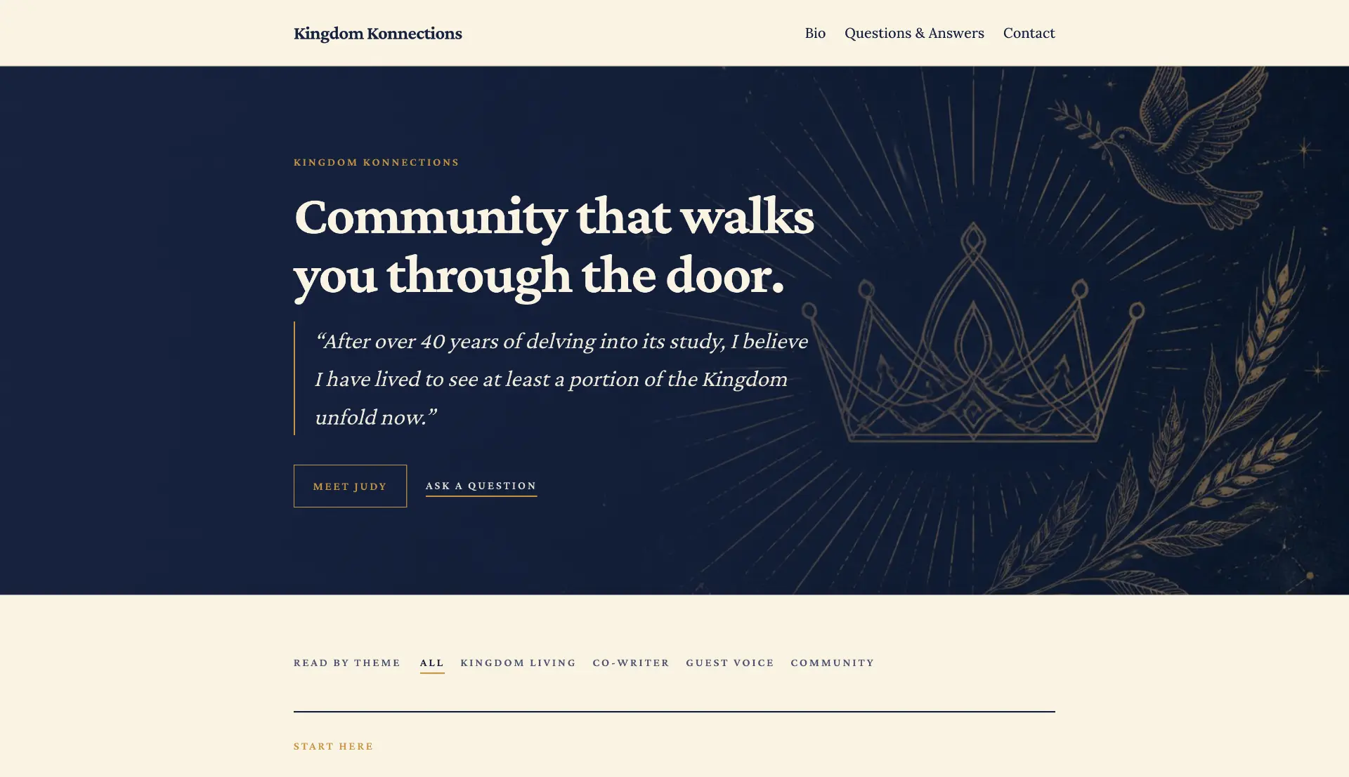 Screenshot of Kingdom Konnections website