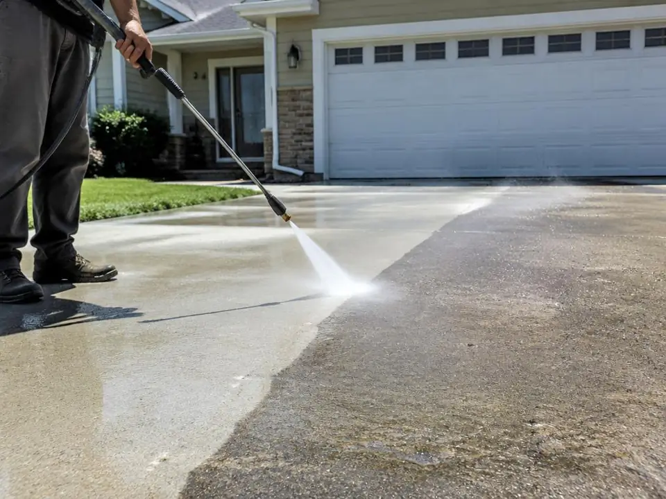Driveway and sidewalk